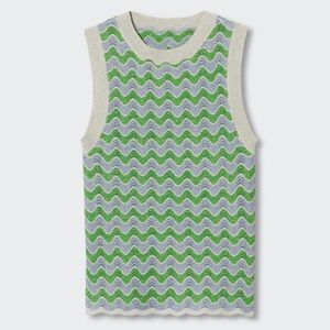 Mango Lurex Knit Top